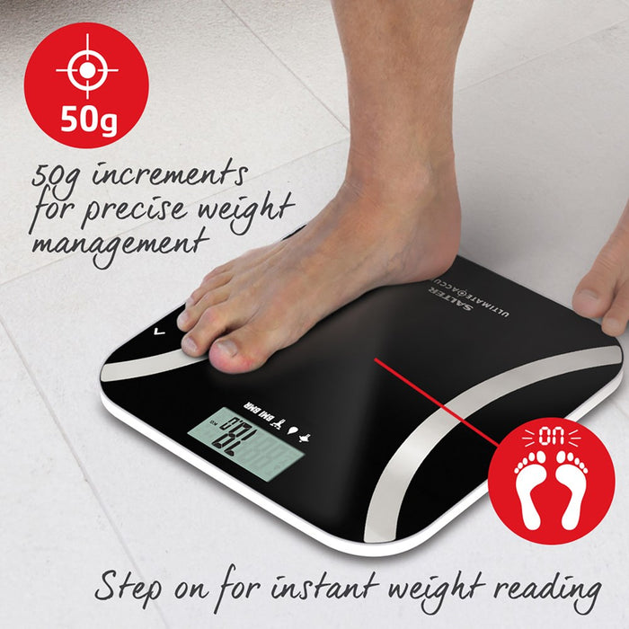 Ultimate Accuracy Electronic Bathroom Scale, White