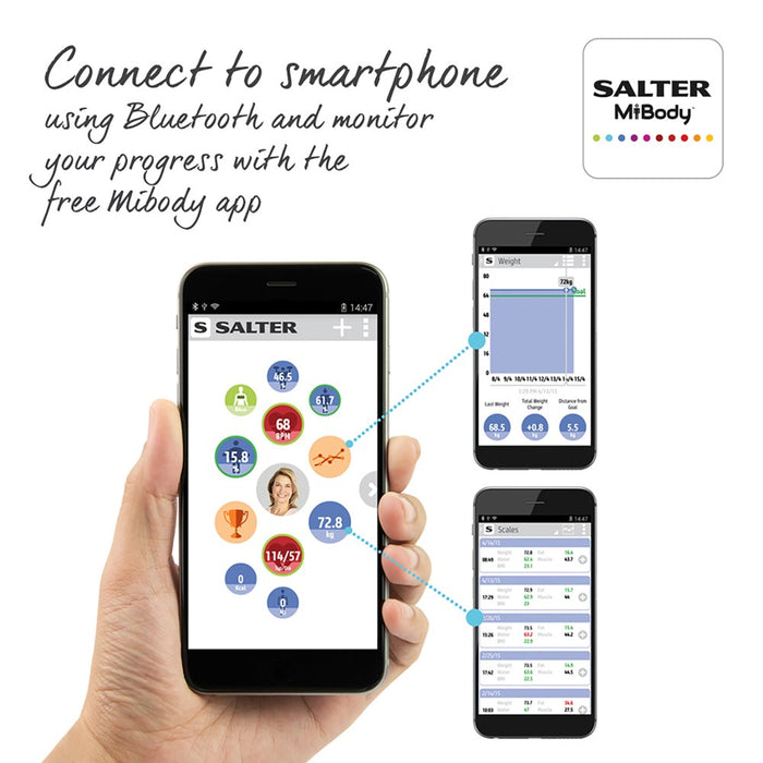 Salter Curve Bluetooth Smart Analyser Bathroom Scale