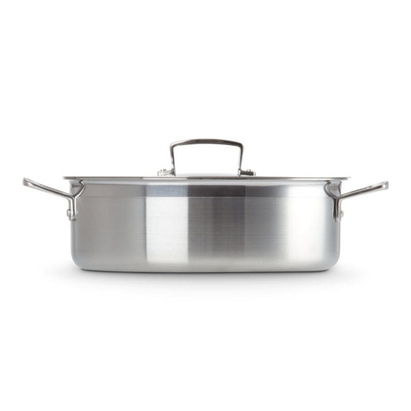 Le Creuset Classic 3 Ply Stainless Steel Sauteuse with Lid - 28cm Le Creuset