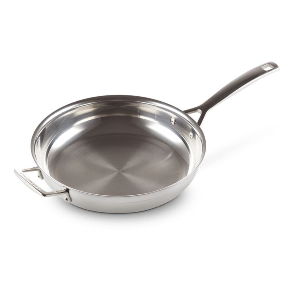 Le Creuset Classic 3 Ply Stainless Steel Fry Pan with Helper Handle - 28cm Le Creuset