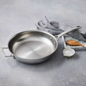 Le Creuset Classic 3 Ply Stainless Steel Fry Pan with Helper Handle - 28cm Le Creuset