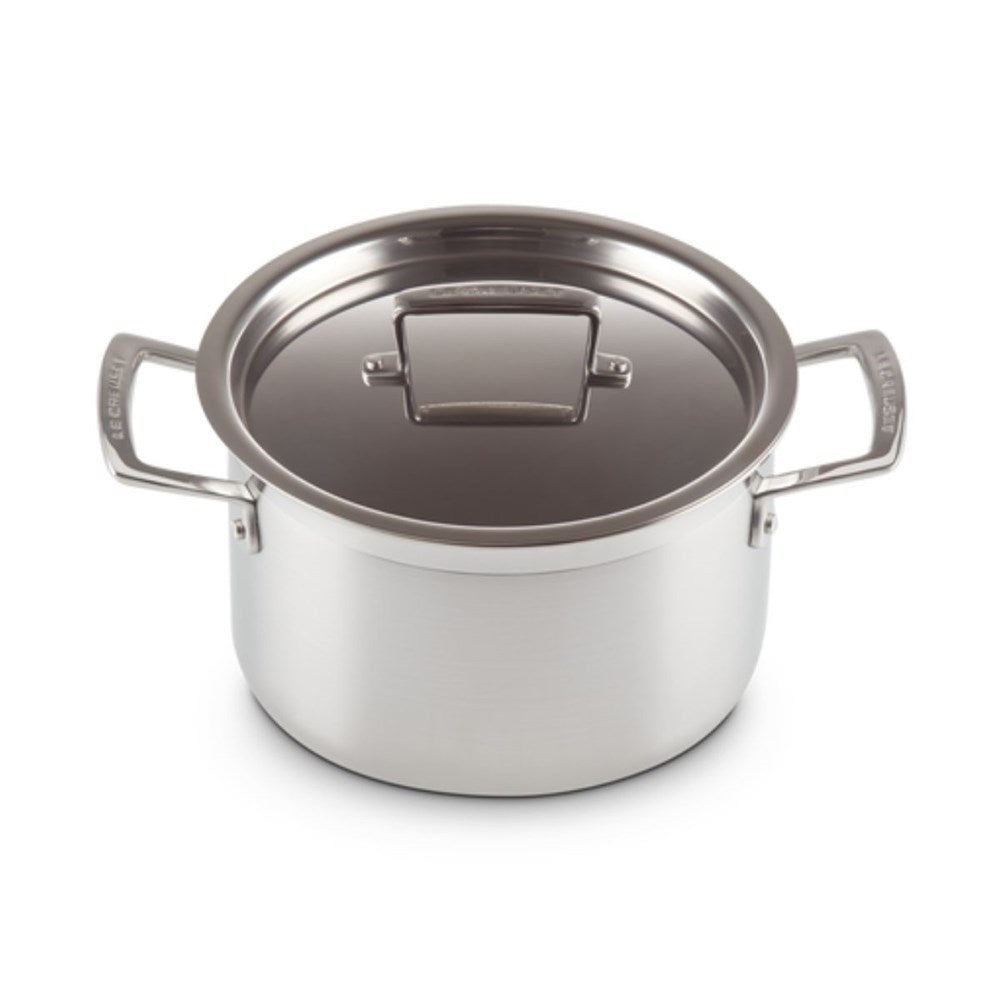 Le Creuset Classic 3 Ply Stainless Steel Deep Casserole - 20cm Le Creuset