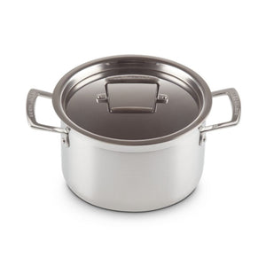 Le Creuset Classic 3 Ply Stainless Steel Deep Casserole - 24cm Le Creuset