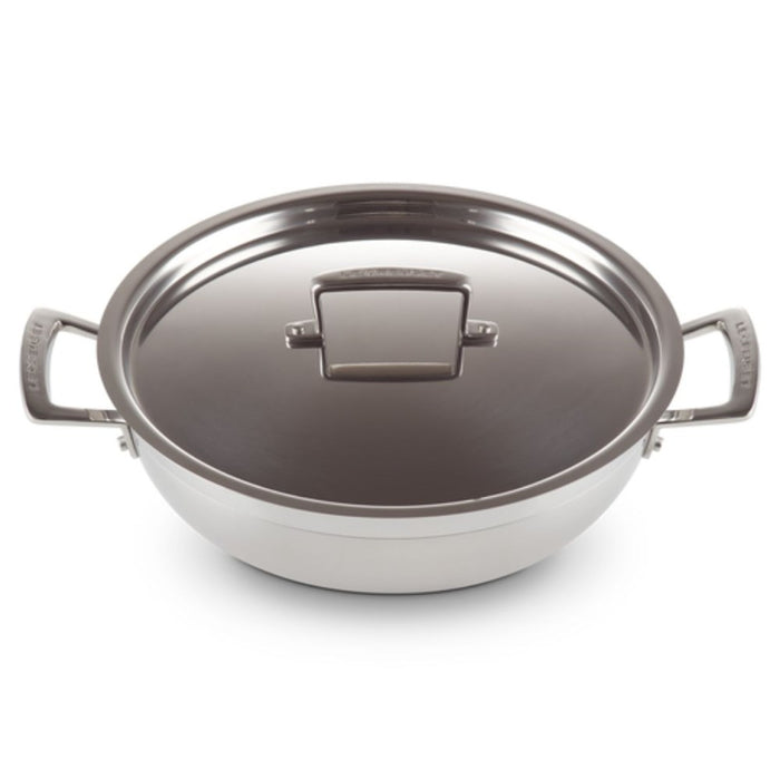 Le Creuset 3 Ply Stainless Steel Shallow Casserole with Lid - 26cm