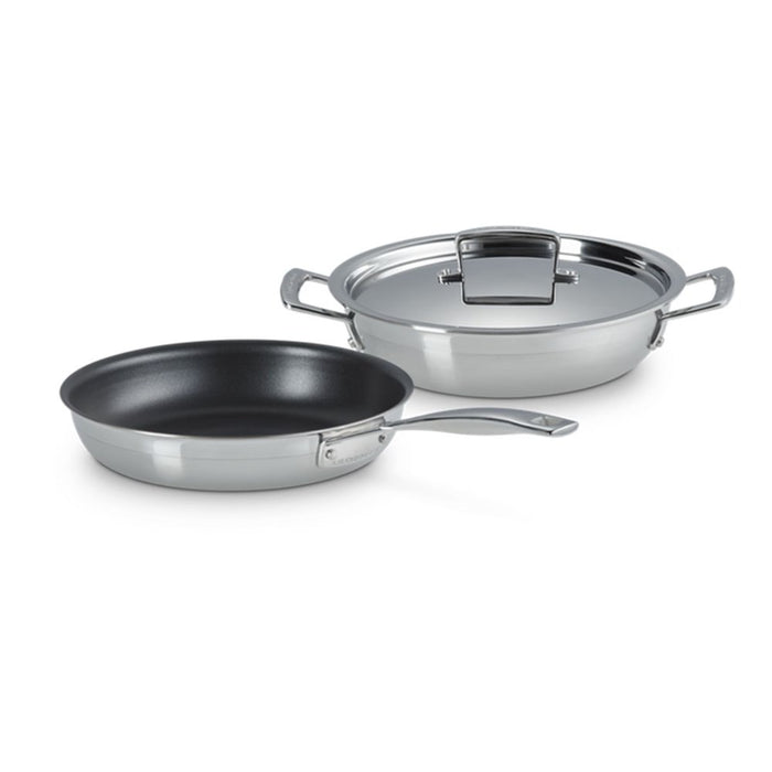Le Creuset 3 Ply Stainless Steel Non-Stick Cookware Set - 2 Piece