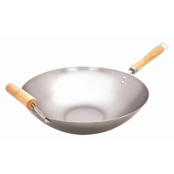 Cuisena Stir Fry Carbon Steel Wok with Handle - 35cm Cuisena
