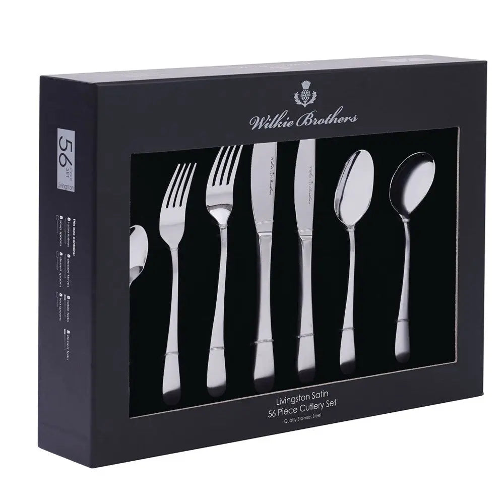 Wilkie Brothers Livingston Satin Cutlery Set -  56 Piece