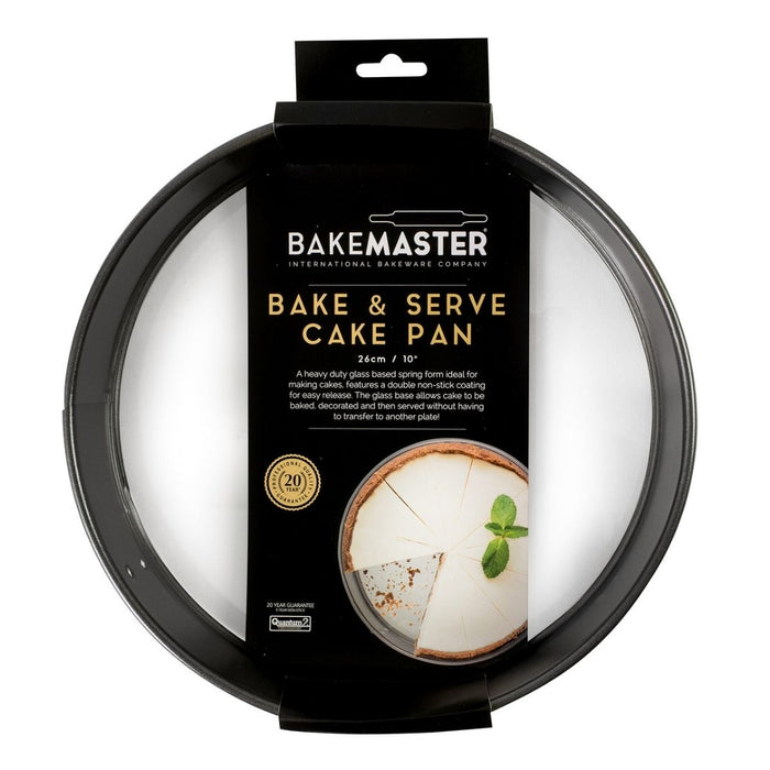 Bakemaster Non-Stick Springform Cake Pan with Glass Base - 25cm