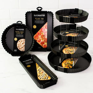 Bakemaster Non-Stick Fluted Round Quiche Pan - 23cm Bakemaster