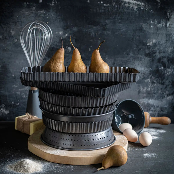 Bakemaster Non-Stick Fluted Round Quiche Pan - 25cm Bakemaster