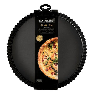Bakemaster Non-Stick Fluted Round Quiche Pan - 30cm Bakemaster