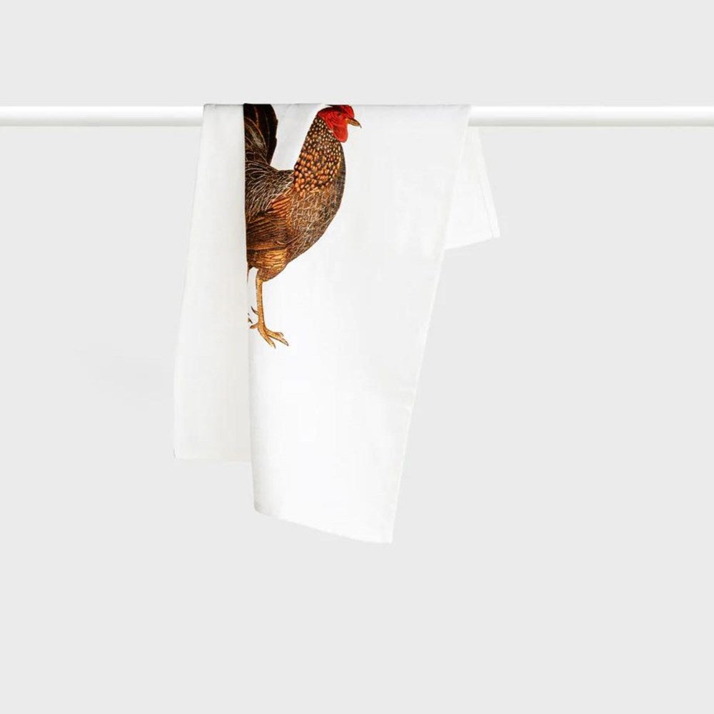 Father Rabbit Tea Towel - Rooster