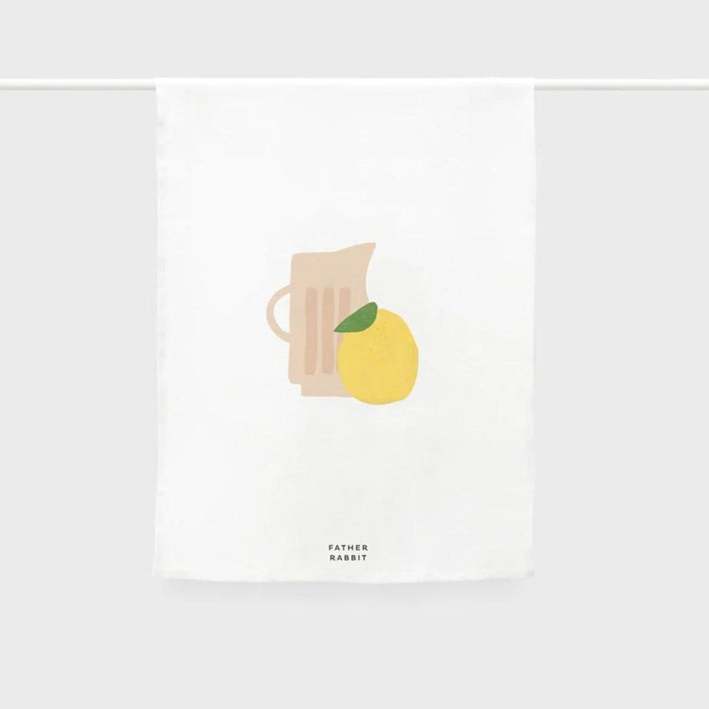 Father Rabbit Tea Towel - Jug With Lemon