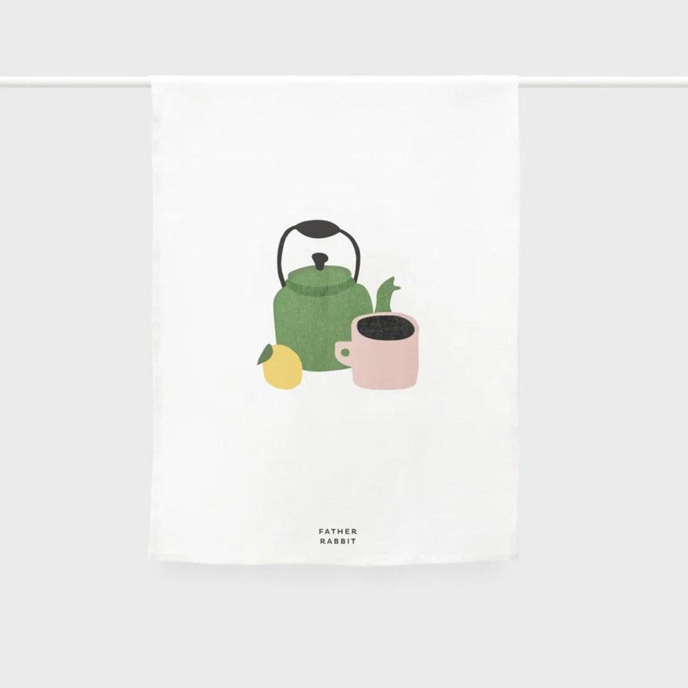 Father Rabbit Tea Towel - Teapot