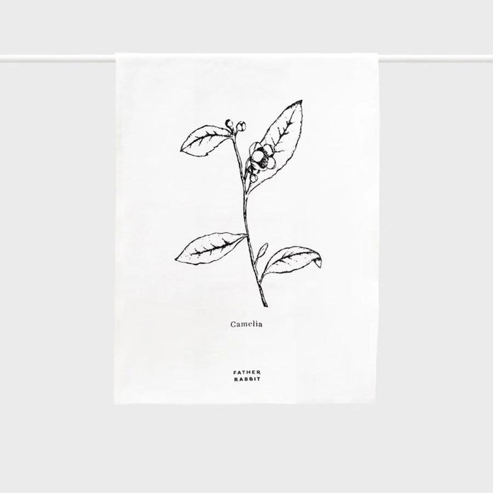 Father Rabbit Tea Towel - Camellia
