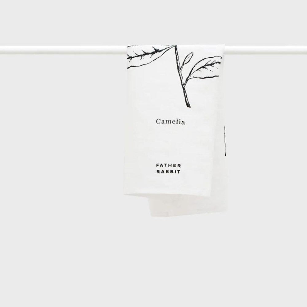 Father Rabbit Tea Towel - Camellia