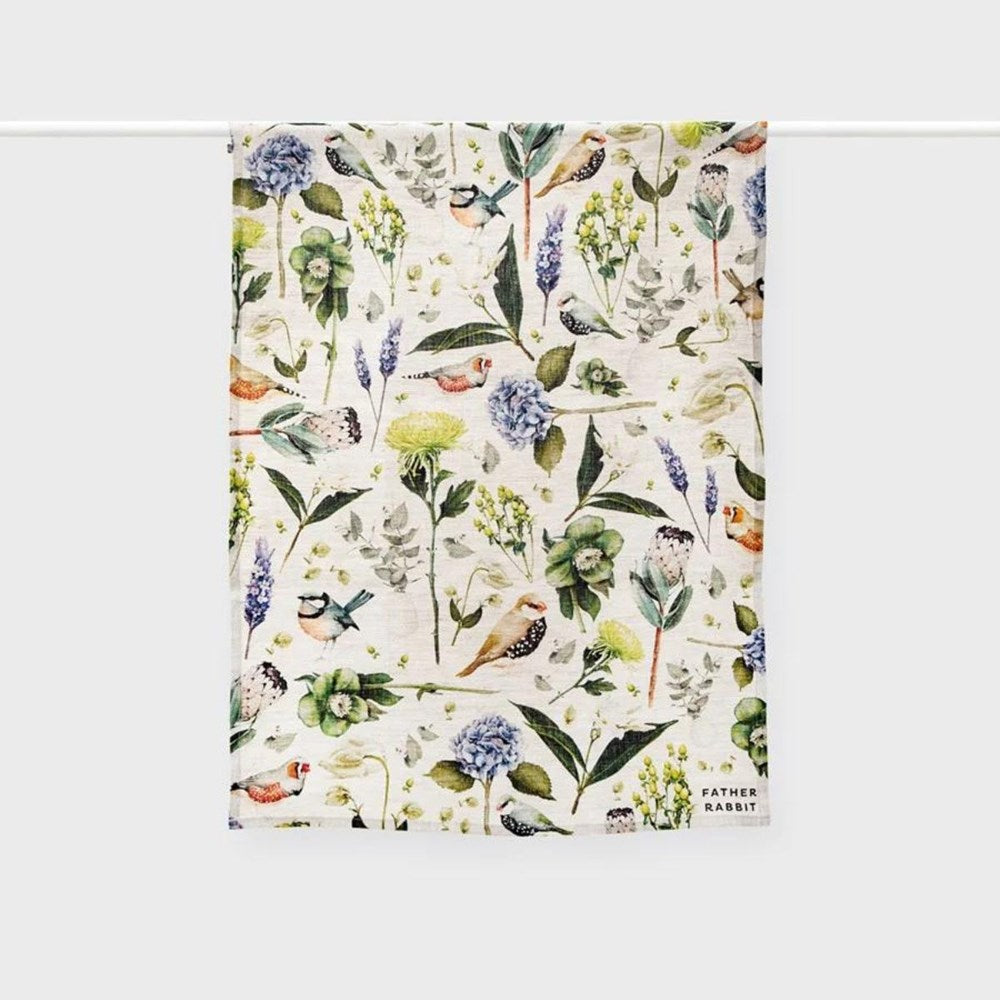 Father Rabbit Tea Towel - Botanica Natural