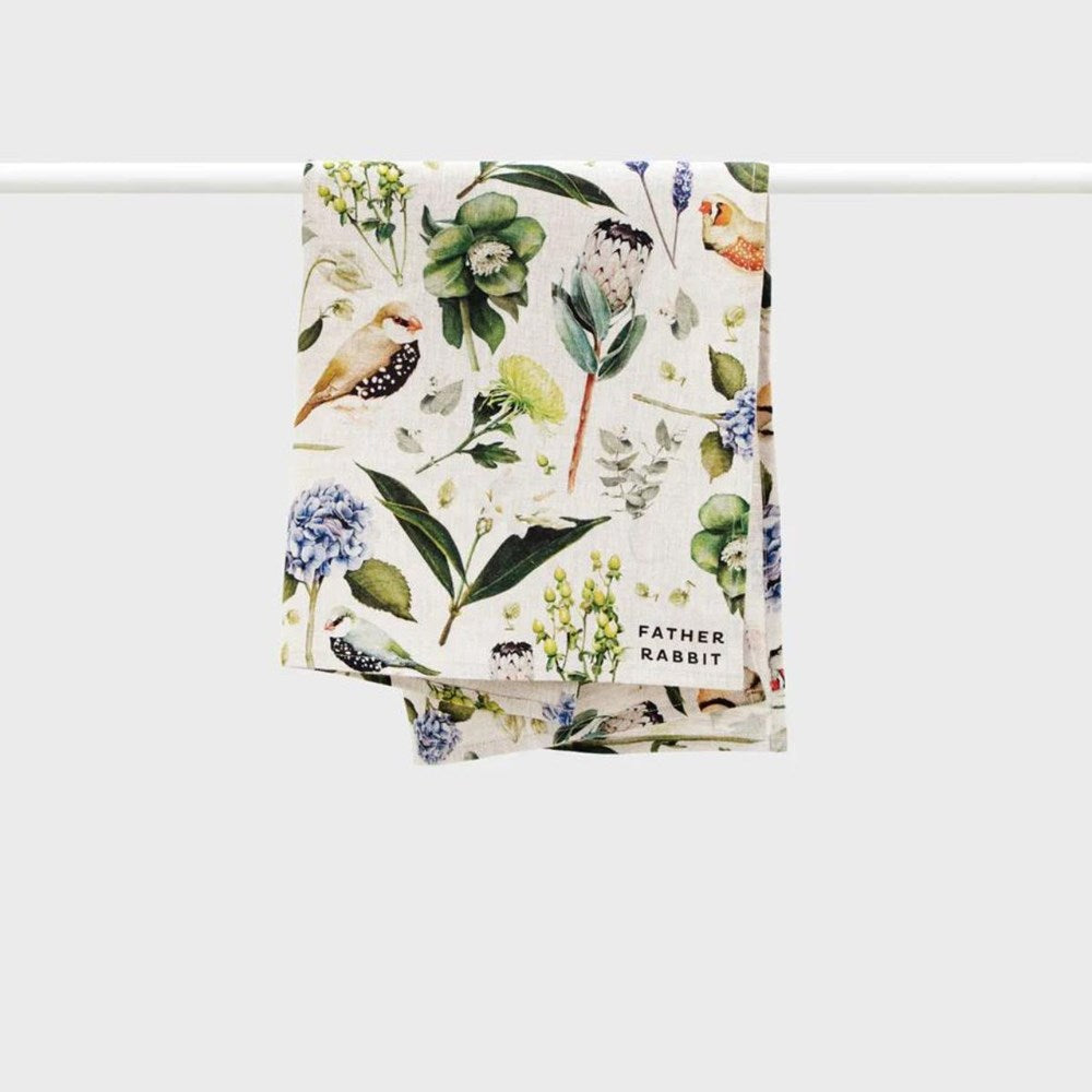 Father Rabbit Tea Towel - Botanica Natural