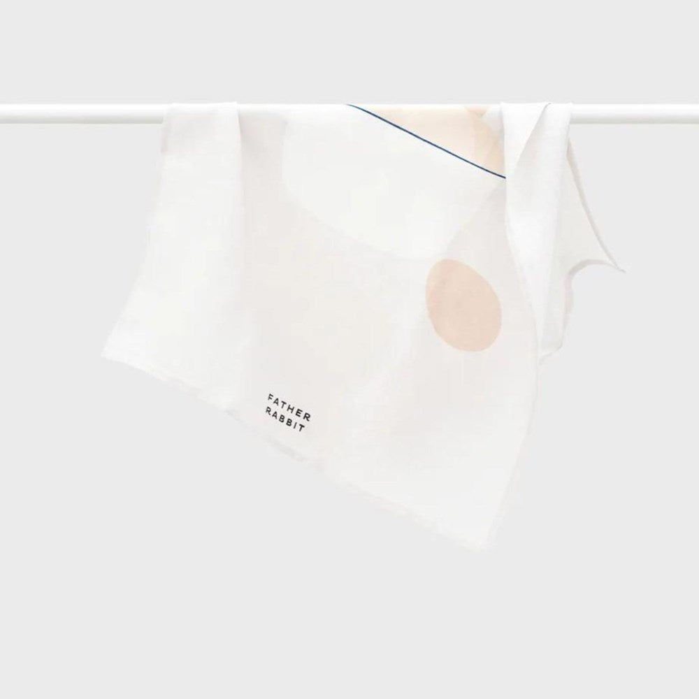 Father Rabbit Tea Towel - Eggs in Enamel