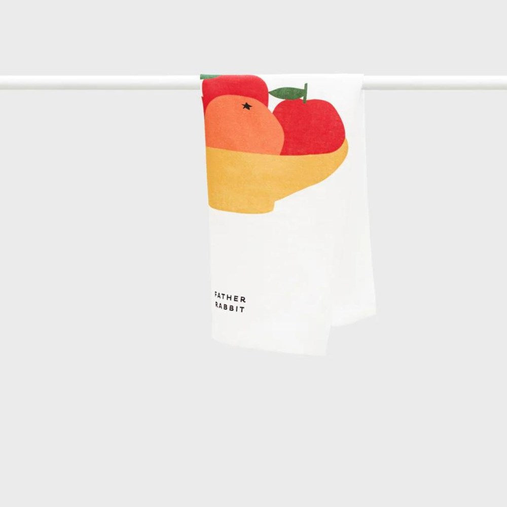 Father Rabbit Tea Towel - Oranges