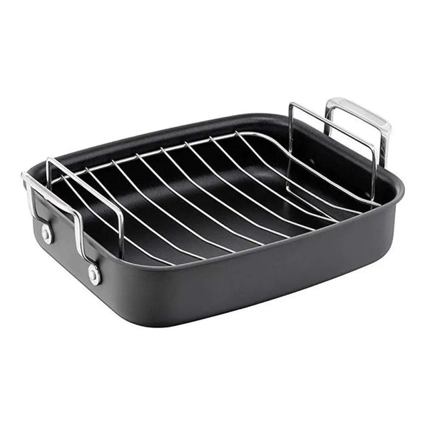 Jamie Oliver Premium Hard Anodised Roaster & Rack - 32cm x 26cm Jamie Oliver