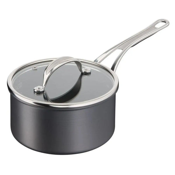 Jamie Oliver Cooks Classic Induction Hard Anodised Saucepan with Lid - 18cm - Home Essentials