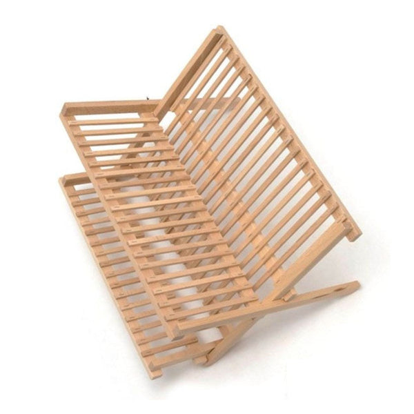 Dishy Beechwood Foldable Dish Rack Dishy