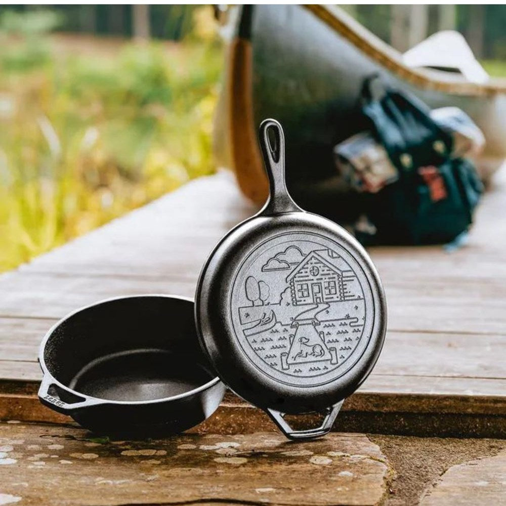 Lodge Cast Iron Wanderlust Combo Cooker Cabin - 26cm