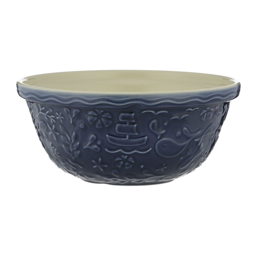 Mason Cash 'Nautical' Mixing Bowl - Dark Blue with Boats 29cm Mason Cash
