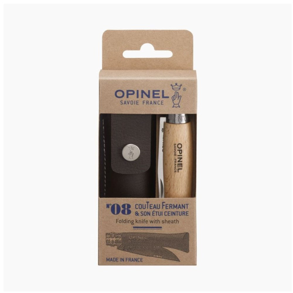 Opinel Traditional Knife & Sheath Set - Size 8 Opinel