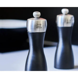Peugeot Fidji Stainless Steel Salt and Pepper Mill Set Matt Black - 15cm