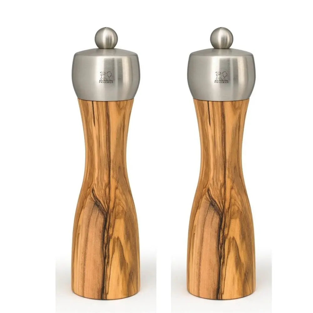 Peugeot Fidji Olivewood Salt and Pepper Mill Set - 20cm