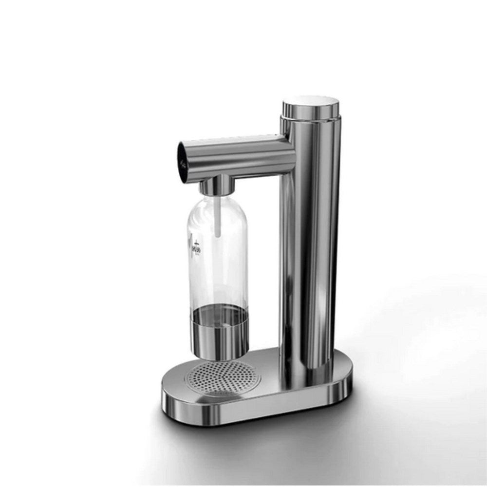 Monten Polished Steel Soda Maker + 1 Stainless Steel Bottle Monten Soda