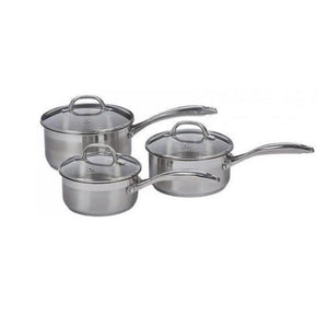 Swiss Diamond Premium Steel Saucepan Set - 3 Piece Swiss Diamond