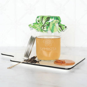 Symbiota Kombucha Kit - Complete kit, Organic SCOBY, utensils + ingredients Symbiota