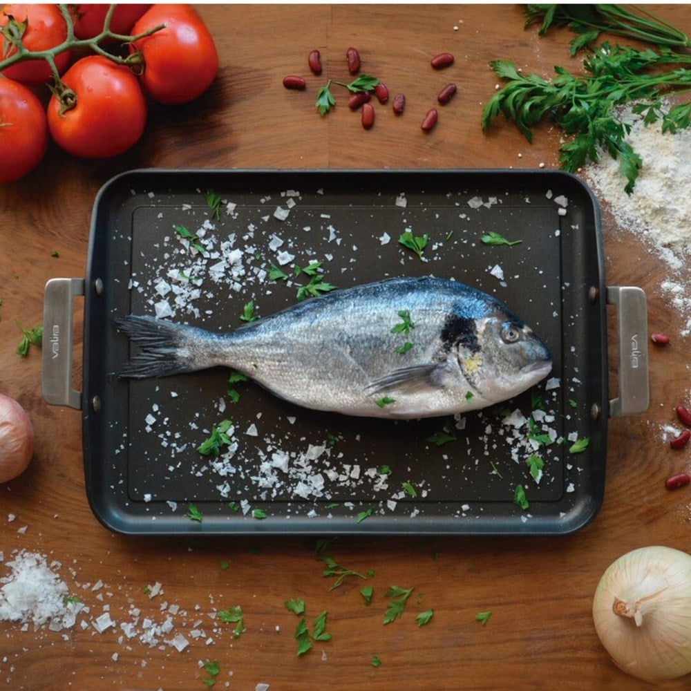 Valira Flat Roaster with Side Handles - 34cm Valira