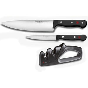 Wusthof Gourmet 3 Piece Knife & Sharpener Set