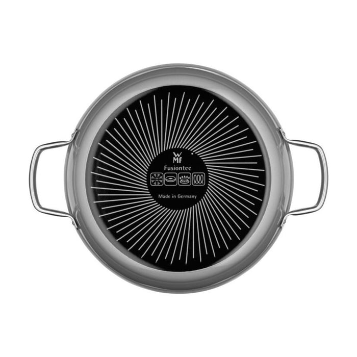 WMF Fusiontec Round Stew Pot in Platinum with Lid - 28cm