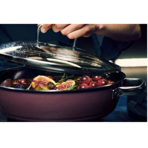 WMF Fusiontec Round Stew Pot in Rose Quartz with Lid - 28cm WMF