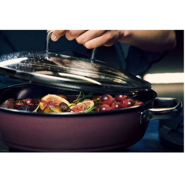 WMF Fusiontec Round Stew Pot in Rose Quartz with Lid - 28cm WMF