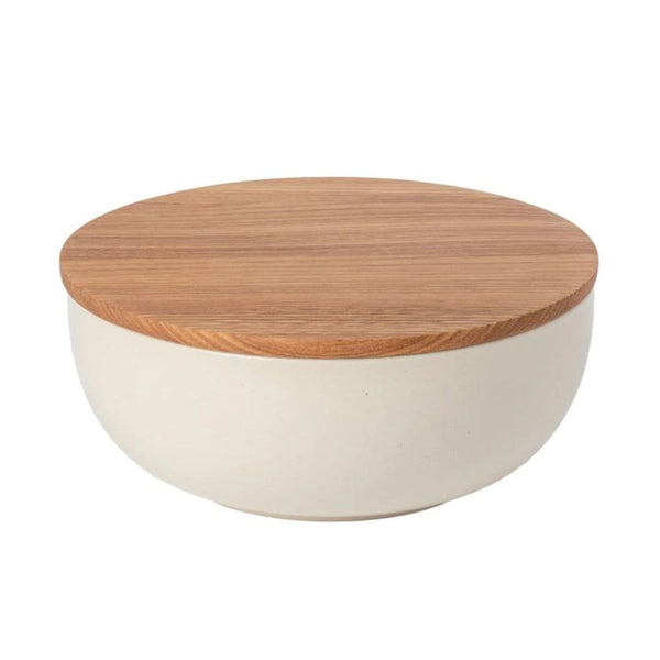Casafina Serving Bowl with Oak Wood Lid/Cutting Board - 25cm Casafina