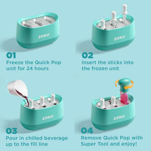 Zoku Triple Quick Pop Maker - Light Blue Zoku