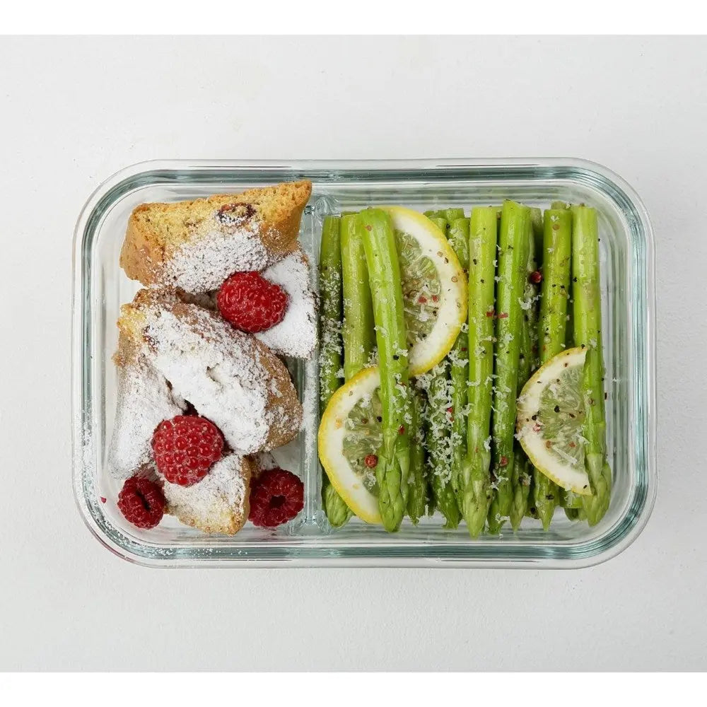 Glasslock Duo Tempered Glass Food Container - 670ml Glasslock