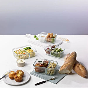 Glasslock Duo Tempered Glass Food Container - 1000ml Glasslock