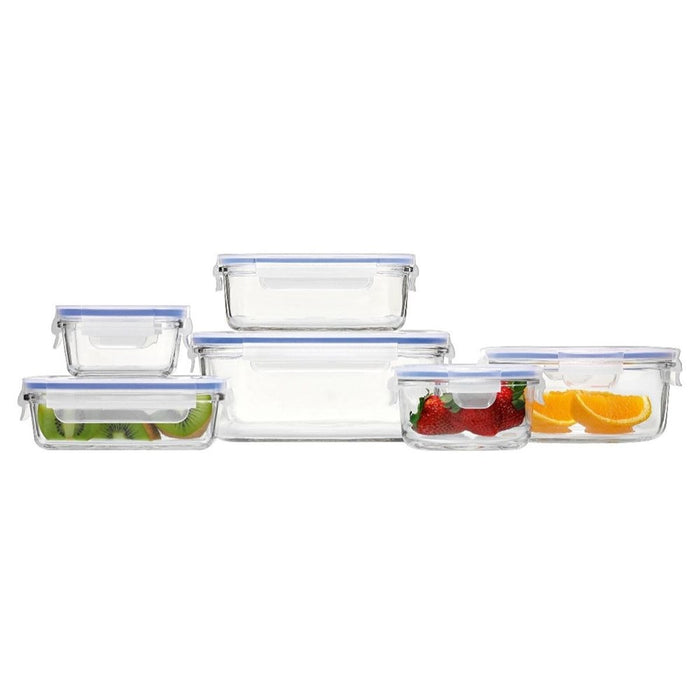 Glasslock Square Tempered Glass Food Container - 2600ml