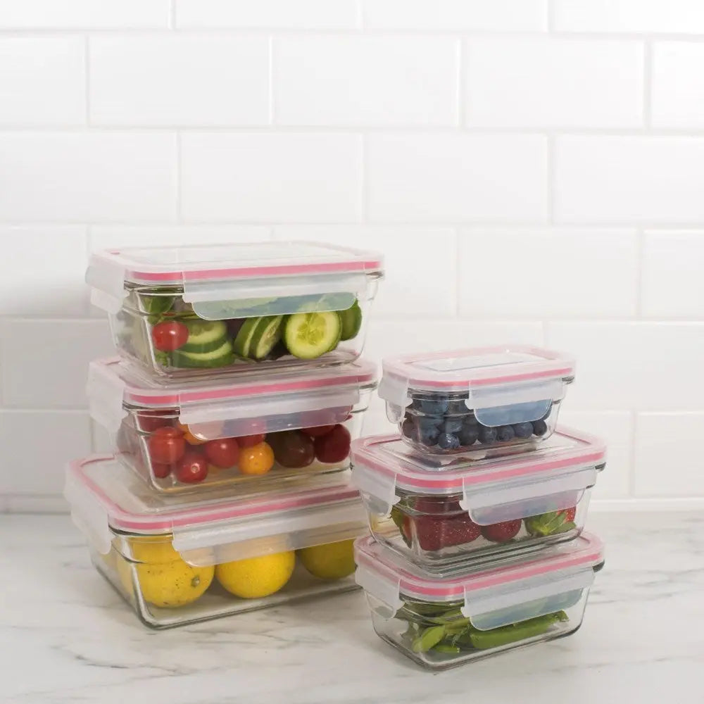 Glasslock Oven Safe Square Food Container - 900ml Glasslock